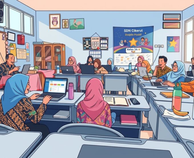 Tingkatkan Mutu Pendidikan, SDN Cikerut Gelar Rapat Evaluasi Progres Pengelolaan Kinerja Guru